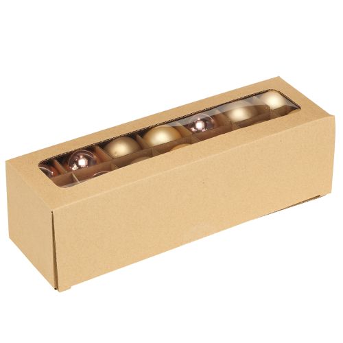 Product Glass balls Christmas balls glass gold rose Ø4cm 24 pcs