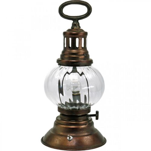 Floristik24 LED hurricane lantern, metal lamp, decorative light, vintage look Ø12.5cm H30cm