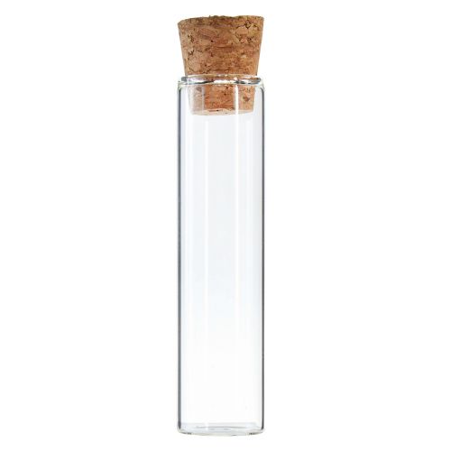 Floristik24 Mini vases glass decoration glass tubes with cork H11.5cm 24 pcs