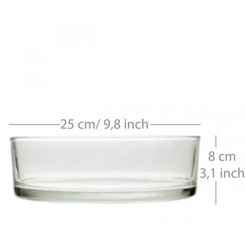 Floristik24 Glass bowl Ø25cm H8cm