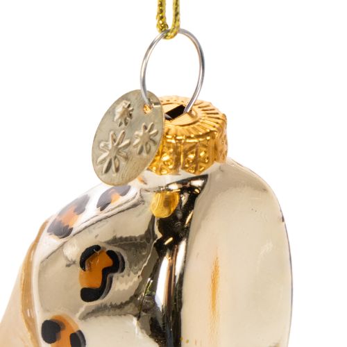 Glass shoe ornament with