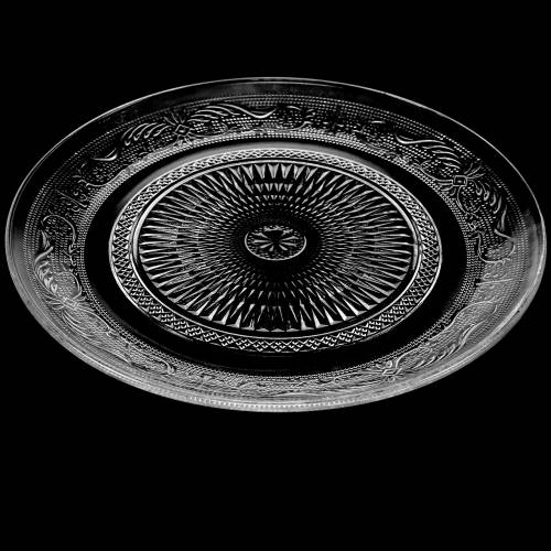 Product Glass plate antique Ø25.5cm H2cm 6pcs