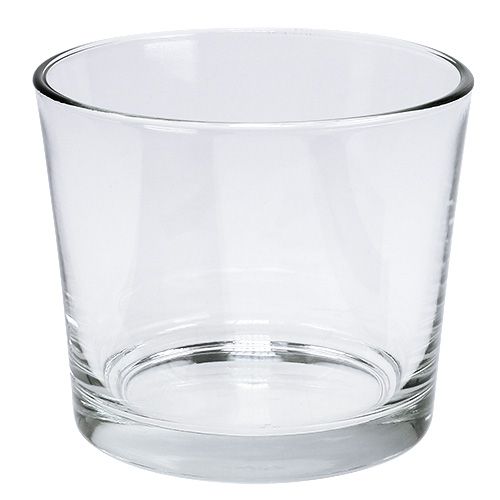 Glass pot Ø14.5cm clear 6pcs