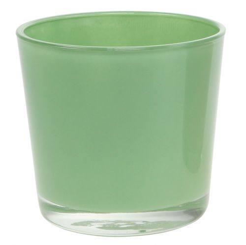 Glass pot Ø11.5cm H10.8cm mint green