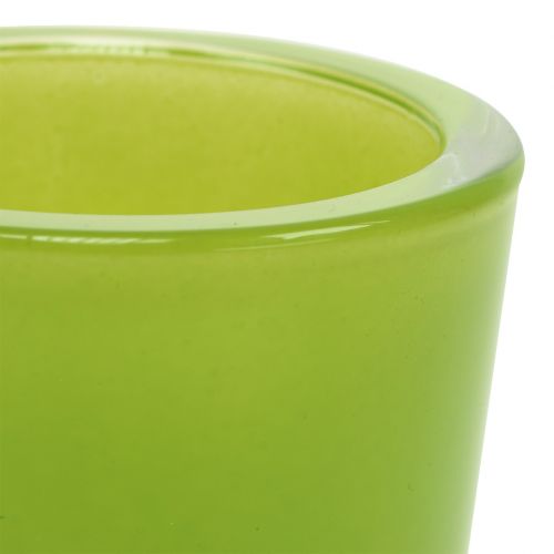 Floristik24 Glass pot Ø7.8cm H8cm apple green