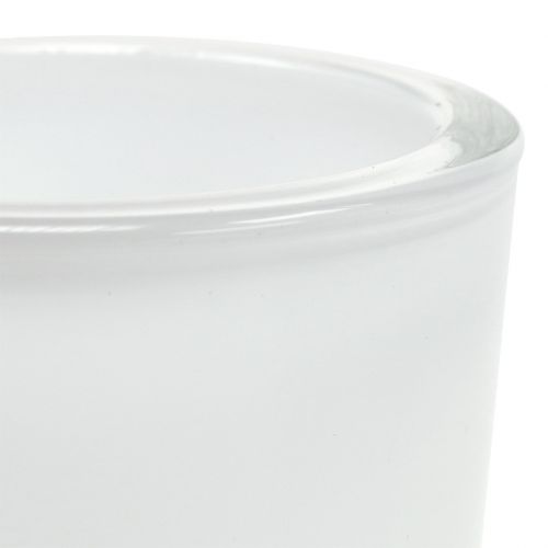 Floristik24 Glass pot Ø7.8cm H8cm white