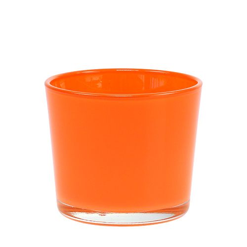 Floristik24 Glass planter orange Ø10cm H8.5cm