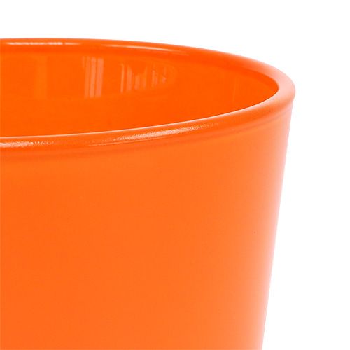 Floristik24 Glass planter orange Ø10cm H8.5cm