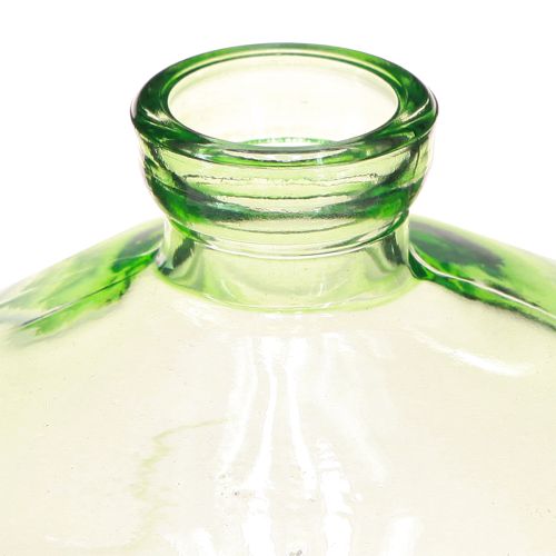 Product Glass vase bulbous green mini vases glass Ø9cm H6cm 6 pcs