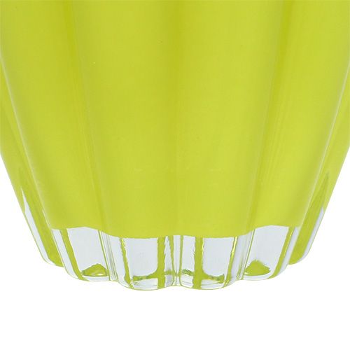 Floristik24 Glass vase "Bloom" lime Ø14cm H17cm