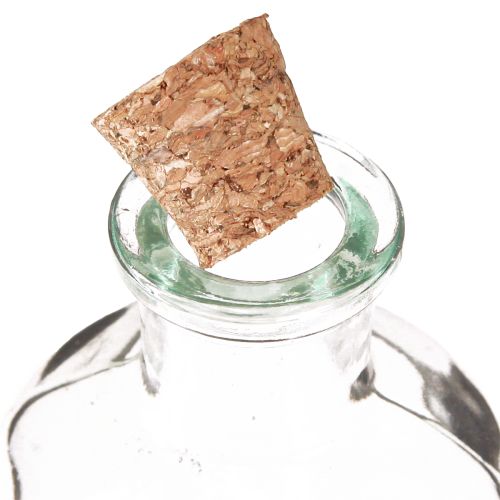 Product Glass Vase Bottles Decorative Vase with Cork H10.5cm 8 pcs