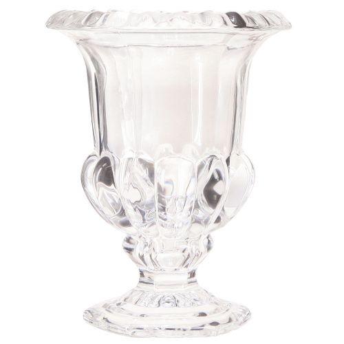 Product Glass Vase Small Vase with Base Clear Retro Ø11cm H14cm
