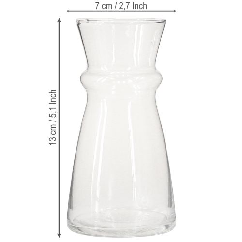 Product Glass vase hyacinth vase decorative vase transparent Ø7cm H13cm