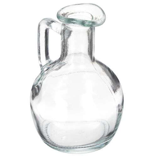 Mini vase/water jug with handle for the dining table at home, decorative and functional, 12cm, 6 pieces
