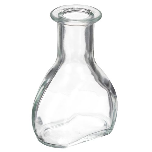 Mini glass vases for modern table decoration and stylish accents, 11cm, 6 pieces