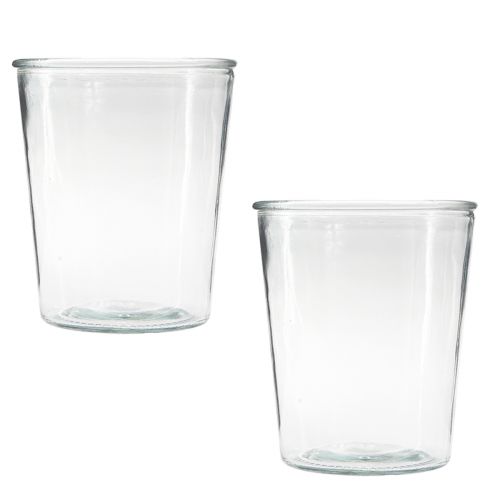 Product Glass vase conical vase glass planter Ø14cm H16cm 2pcs