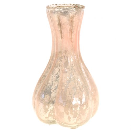 Floristik24 Glass vase peasant silver pink H11cm 6pcs