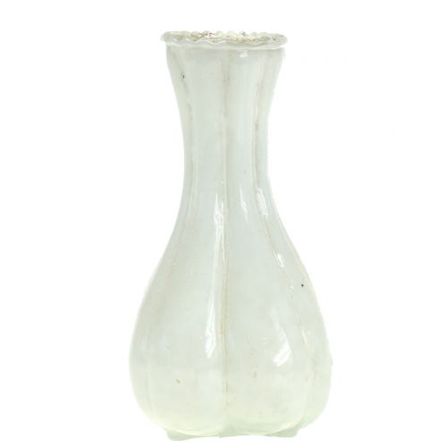 Floristik24 Glass vase peasant silver white H11cm 6pcs