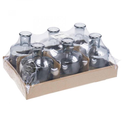 Floristik24 Glass vase apothecary bottles decorative glass decorative vase tinted Ø7cm 6 pieces