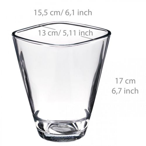 Floristik24 Orchid planter glass clear H17cm W13cm
