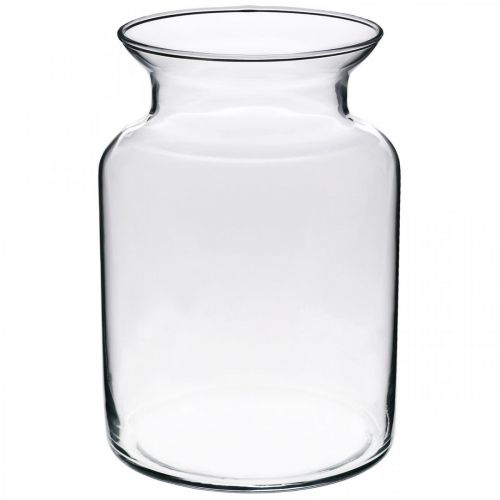 Floristik24 Glass flower vase wide clear Ø12cm H20cm