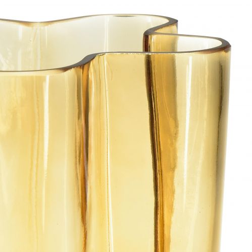 Floristik24 Glass vase brown vase glass light brown flower Ø15cm H20cm