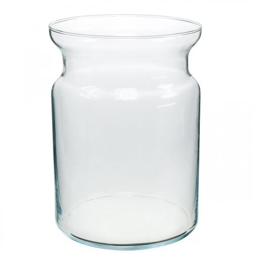 Floristik24 Glass vase clear decorative vase glass lantern flower vase Ø18cm H25cm