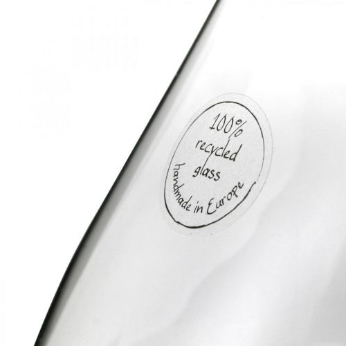 Floristik24 Flower vase glass bulbous glass vase clear decorative vase Ø20cm H25cm