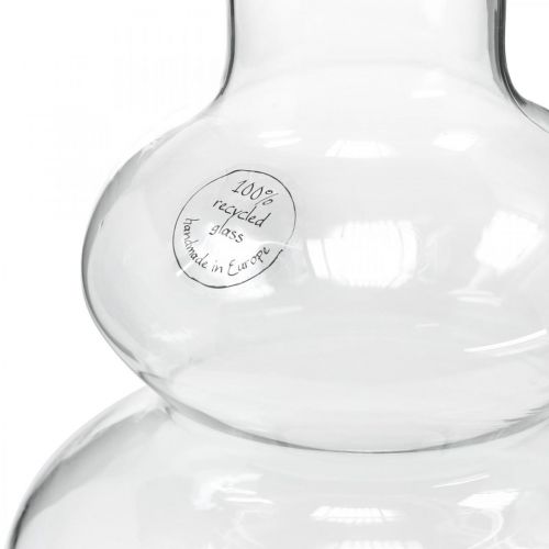 Product Glass vase round flower vase decorative vase clear glass Ø16cm H23cm