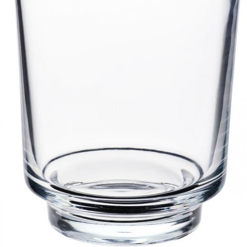Floristik24 Orchid planter glass with base clear H16cm Ø13.4cm