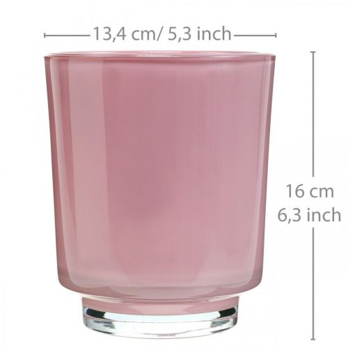 Product Orchid planter glass pink H16cm Ø13.4cm