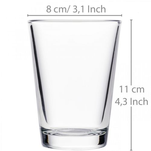 Product Glass vase clear Ø8cm H11cm for table decoration