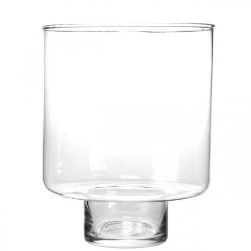 Floristik24 Glass vase with foot ROY lantern glass decoration Ø16cm H20cm