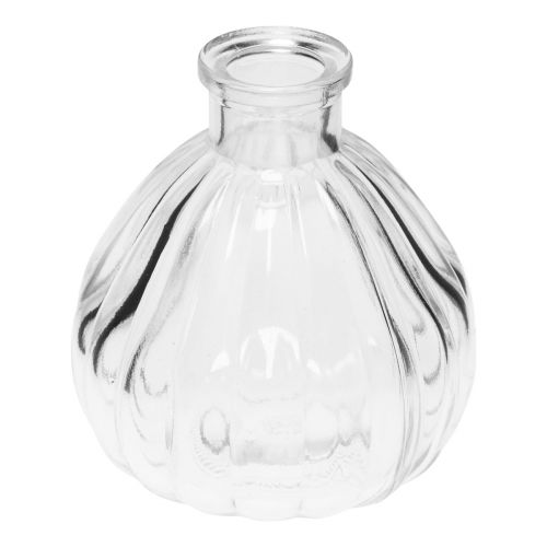 Floristik24 Glass vases mini vases glass bulbous clear 8.5x9.5cm 6pcs