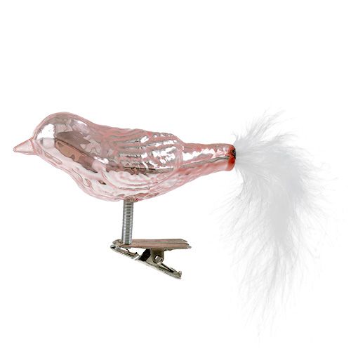 Floristik24 Glass bird on clip 8cm assorted. 3pcs