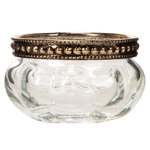 Glass tealight holders with