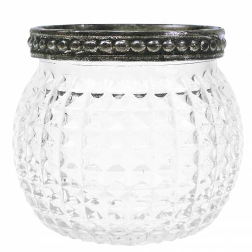 Floristik24 Glass lantern Ø6.5cm H5.5cm 6pcs