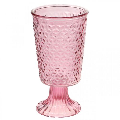 Floristik24 Candle cup, cup glass, lantern, glass decoration Ø10cm H18.5cm