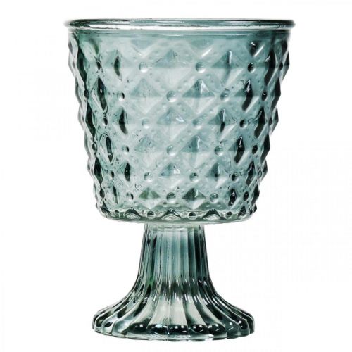 Floristik24 Trophy glass with foot, glass lantern Ø11cm H15.5cm