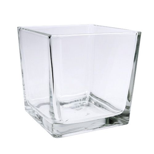 Glass cube clear 12cm x 12cm x 12cm 6pcs