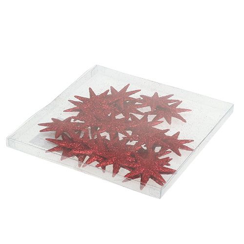 Floristik24 Glitter star red Ø5cm 20 pcs