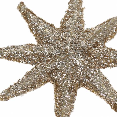 Product Decorative star glitter champagne 5cm 20pcs