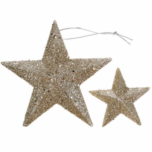 Product Glitter star champagne 9.5/5cm 18 pcs
