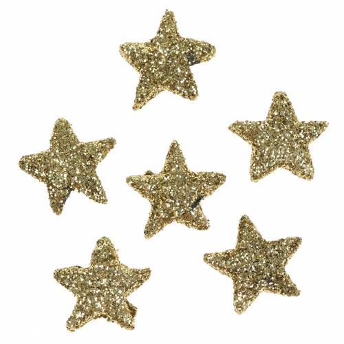 Product Stars glitter gold 1.5cm 144pcs
