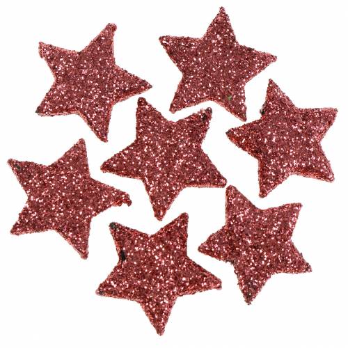 Glitter stars for scattering coral 2.5cm 48 pcs