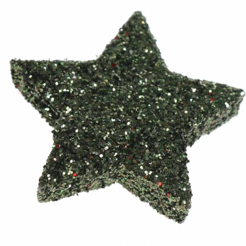 Product Star glitter green 2.5cm 48pcs