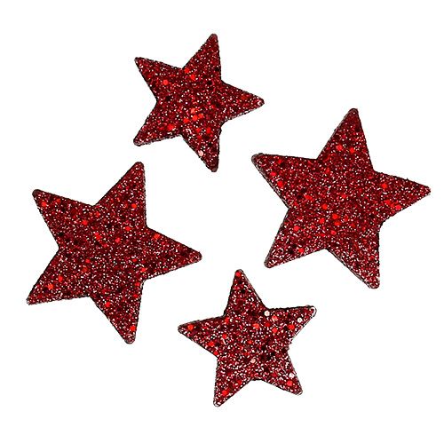 Floristik24 Glitter stars to sprinkle Bordeaux 4-5cm 40pcs