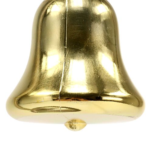 Floristik24 Bell gold to hang plastic 3pcs