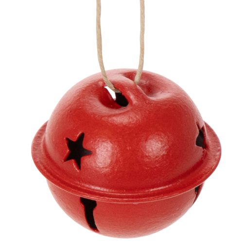 Bell-shaped decorative pendants with star motif, 3cm, 9 pieces buy online | Floristik24.ie