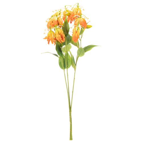 Artificial Gloriosa orange flower with long stems for vases 80cm 3pcs | Floristik24.ie